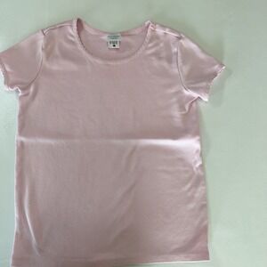 Hanna Andersson Scalloped Pink T-Shirt Size 10/ 140 Girls Short Sleeve